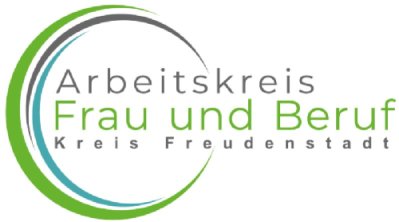 Logo mit geöffnetem Kreis und dem Text Arbeitskreis Frau und Beruf Kreis Freudenstadt Logo mit geöffnetem Kreis und dem Text Arbeitskreis Frau und Beruf Kreis Freudenstadt